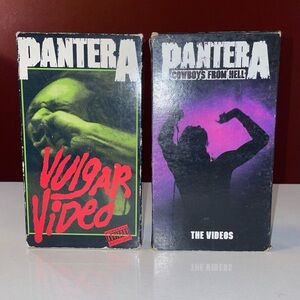Pantera VHS Cassette Lot of 2 Hard Rock Vulgar Video Cowboys From Hell Tape